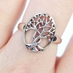 {Tree of Life Ring} .925 Sterling Silver Celtic